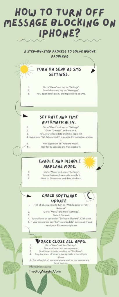 how to turn off message blocking on iphone 13